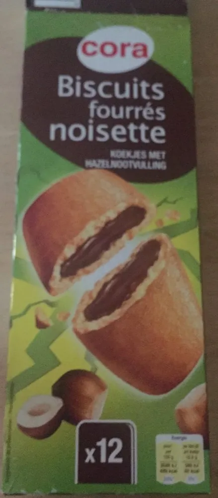 Biscuit fourres noisette