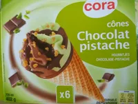 Cônes chocolat pistache