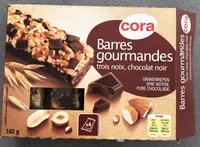 Barres gourmandes Troix noix, chocolat noir
