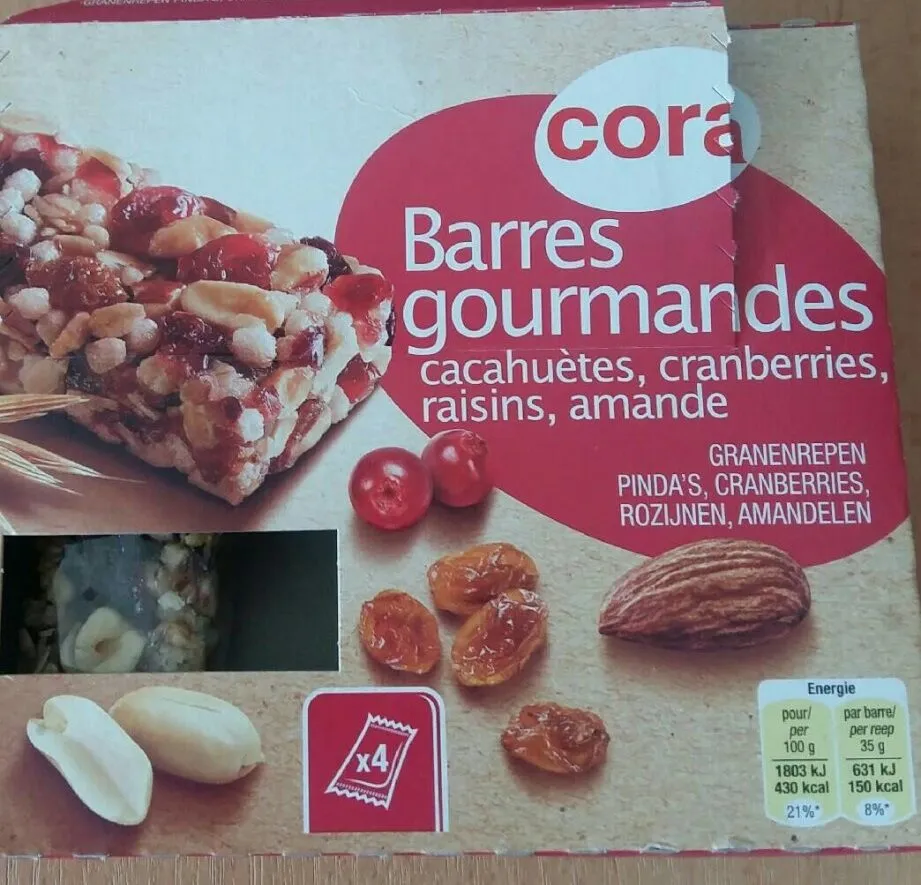 Barres gourmandes