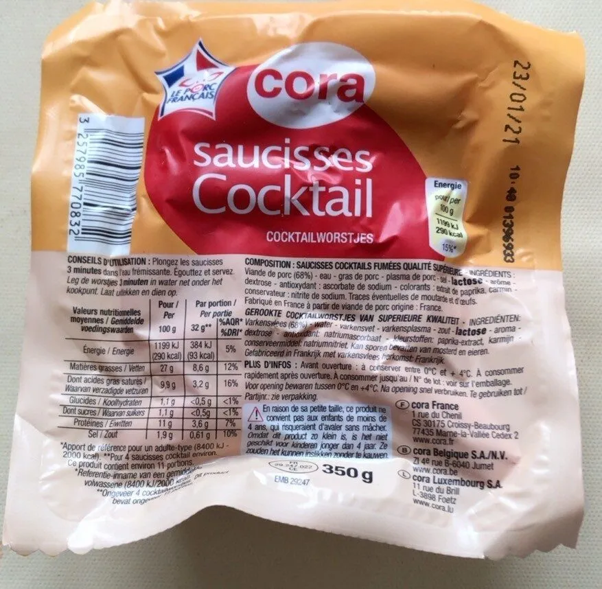 Saucisses cocktail CORA
