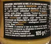 Moutarde miel et vinaigre balsamique