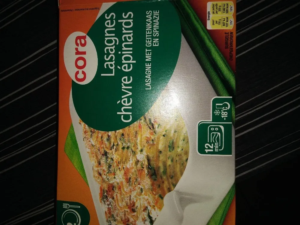 Lasagnes chèvre épinards