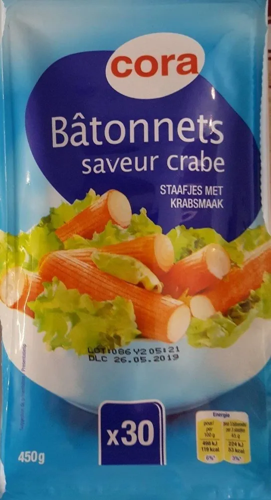 Bâtonnets saveur crabe