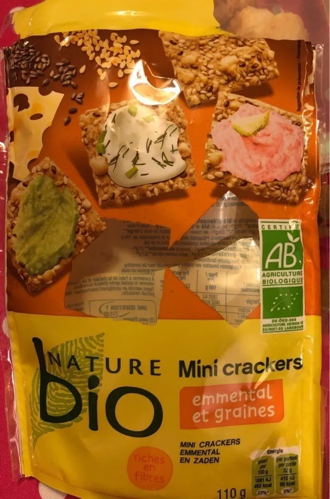 Mini crakers Emmental et graines