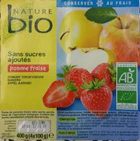 Purée pomme fraise