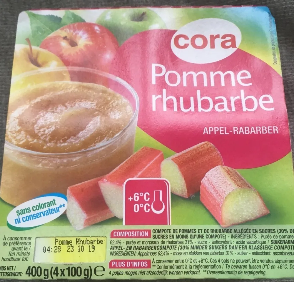 compote pomme rubarbe