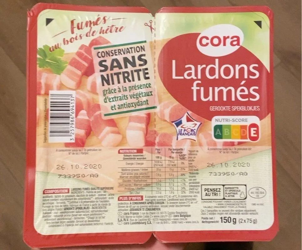 Lardon fumés sans nitrite