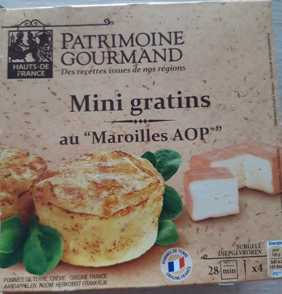 Mini gratins au "Maroilles AOP"