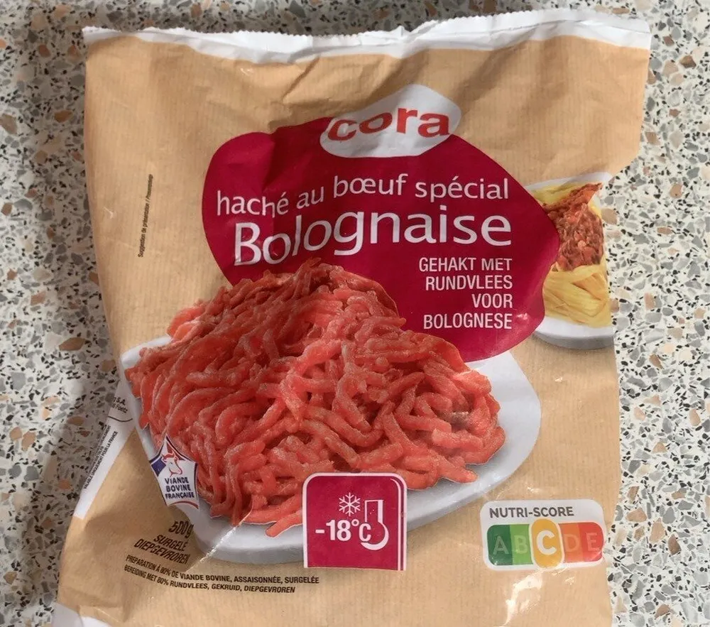 Hache au boeuf special bolognaise