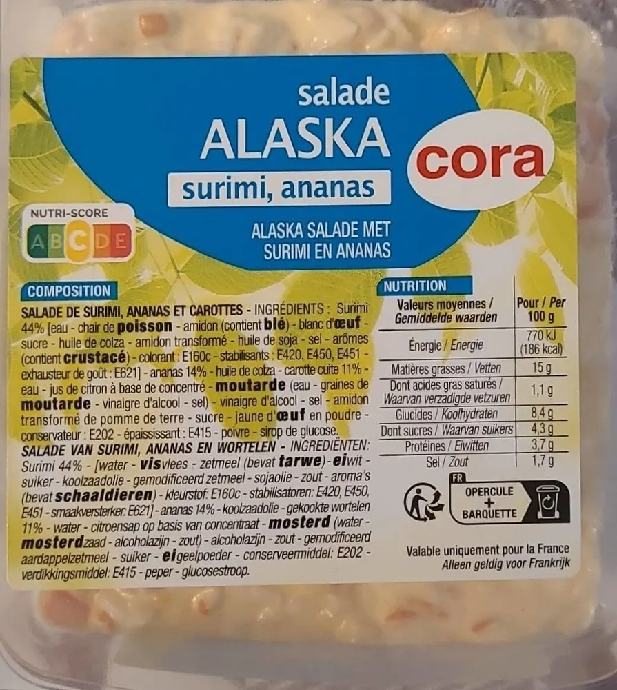 Salade Alaska surimi ananas