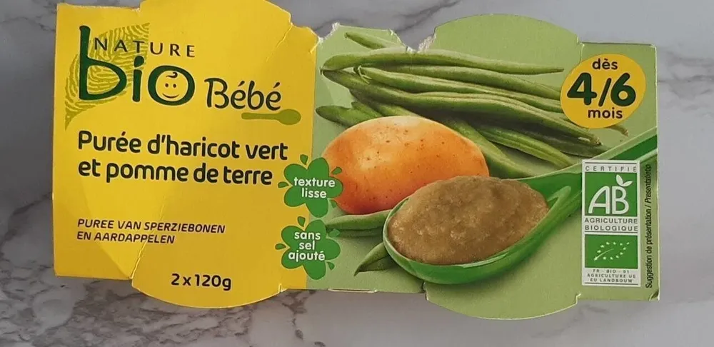 purée d'haricot vert et pomme de terre