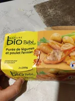 Purée de légumes et poulet fermier
