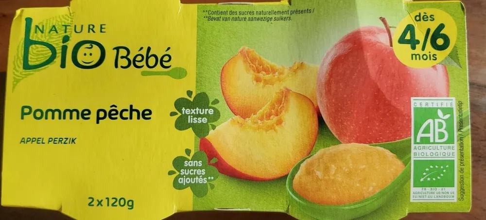Compote pomme pêche
