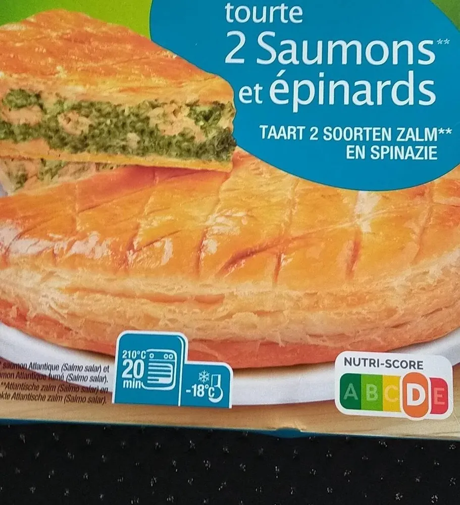 Tourte 2 saumons et épinards