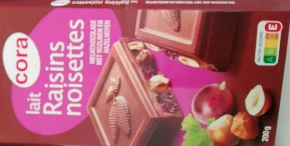 lait raisins noisettes