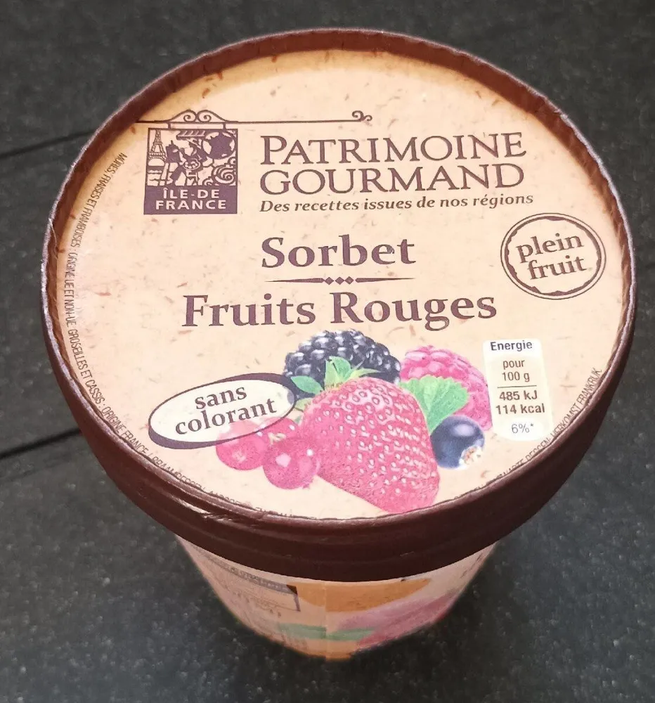 Sorbet fruits rouges
