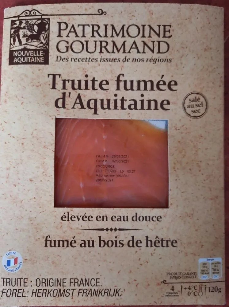 Truite fumée d'Aquitaine