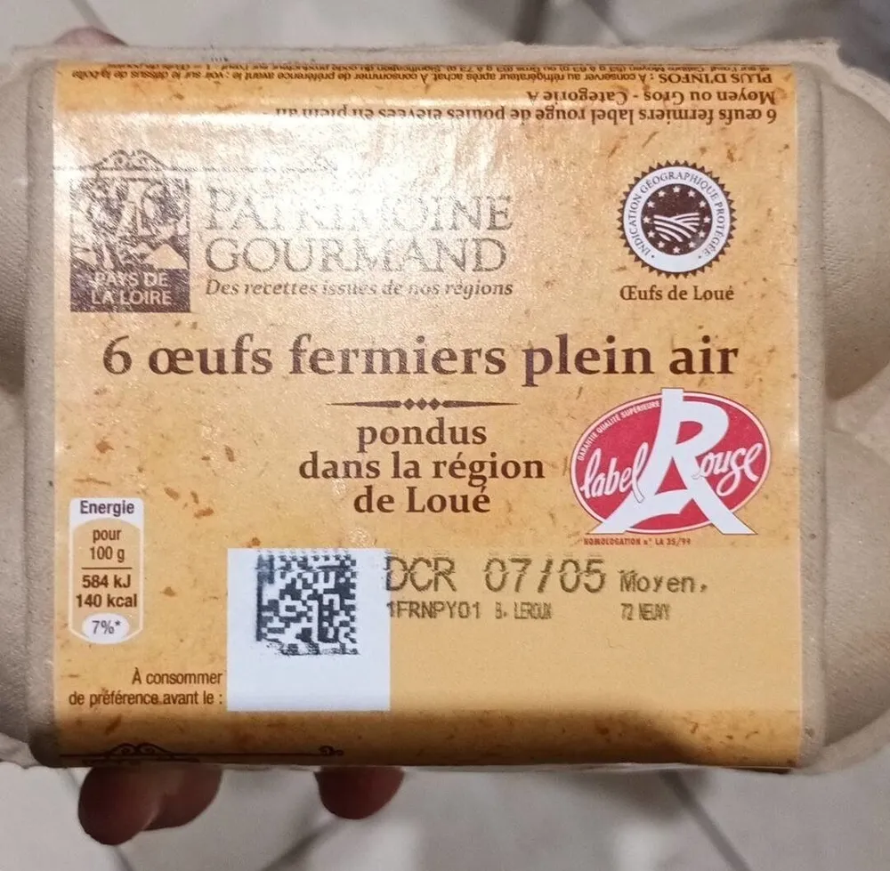 6 oeufs fermiers plein air