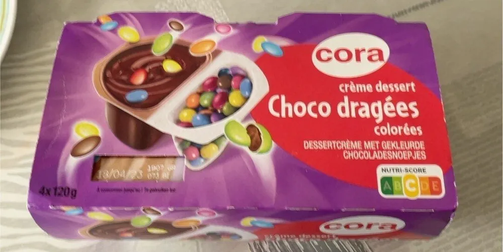 creme dessert choco dragees