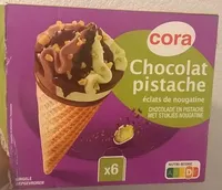 Cônes chocolat pistache éclats de nougatine