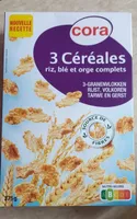 3 Céréales riz, blé et orge complets