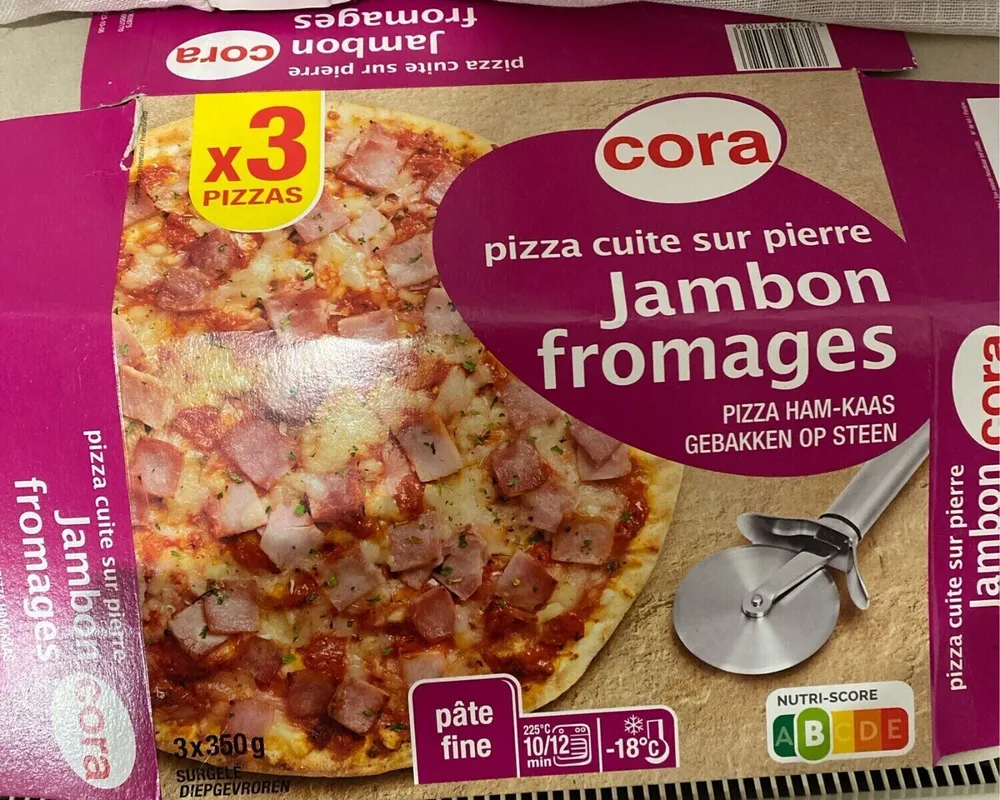 Pizza jambon fromage x3