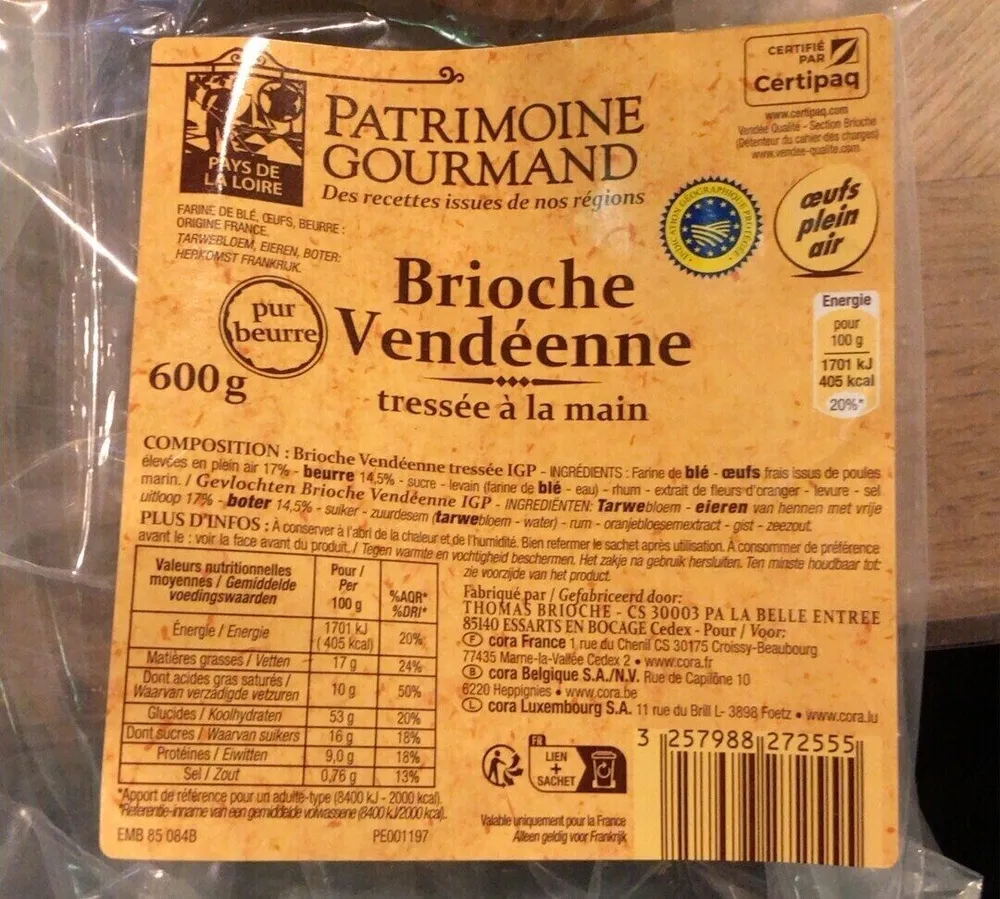 Brioche Vendéenne