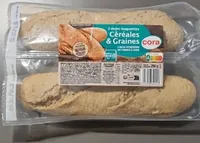 2 demi-baguettes Céréales et graines