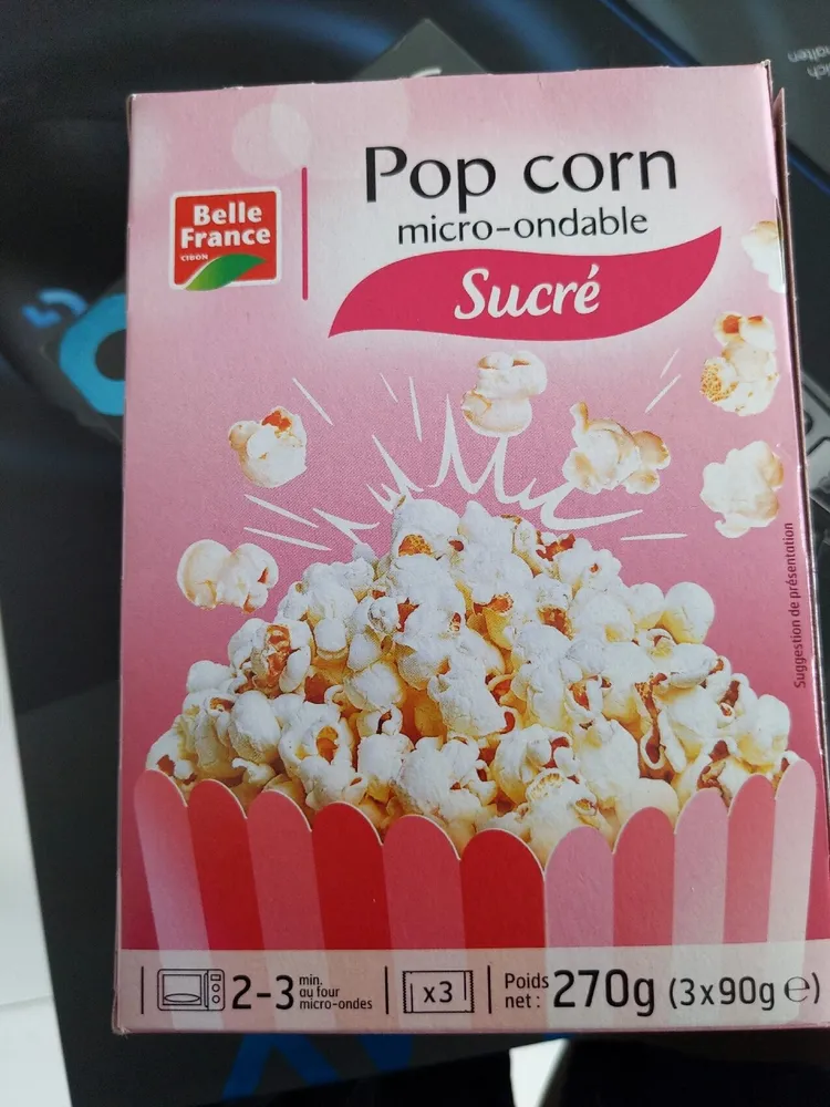 Popcorn micro-ondable sucré