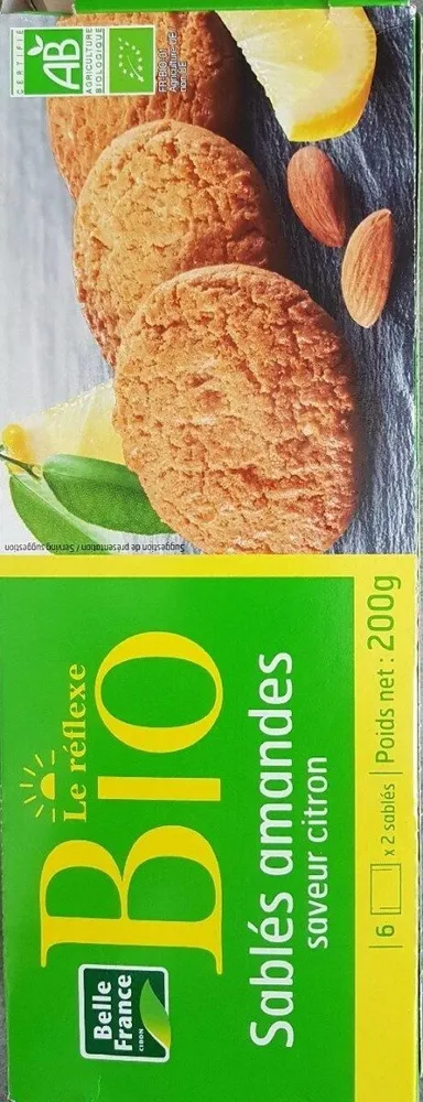 Sablés  amandes saveur citron bio