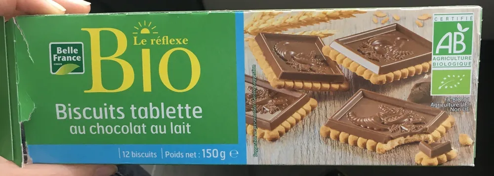 Boscuits tablette au chocolat au lait
