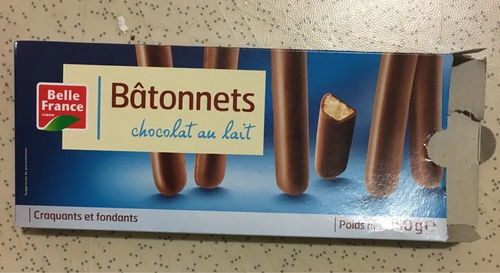 Bâtonnets chocolat au lait