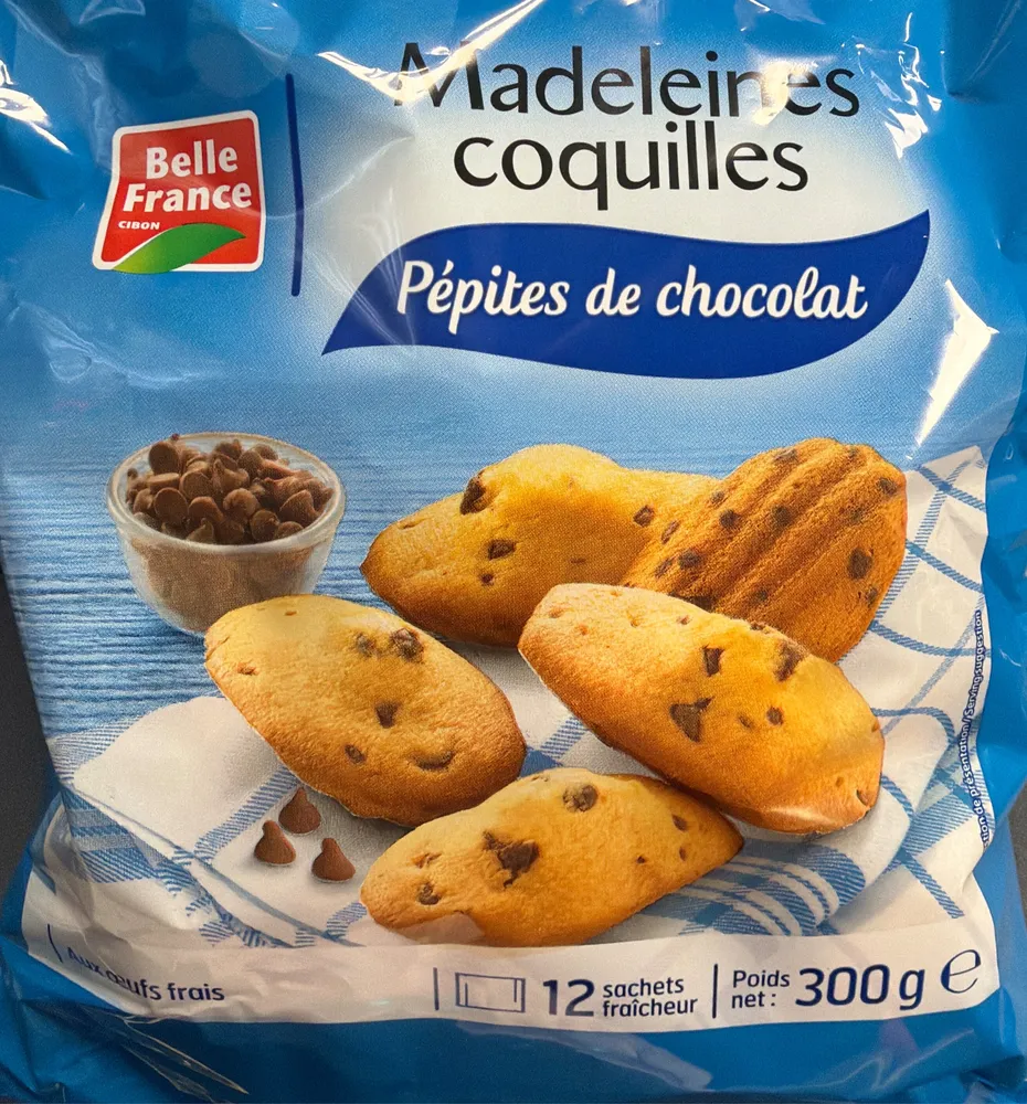 Madeleines coquilles pépites de chocolat