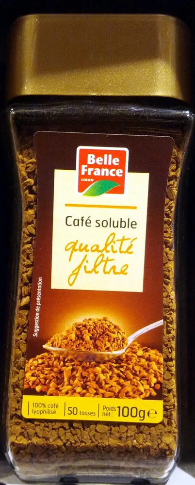 Café soluble qualité filtre