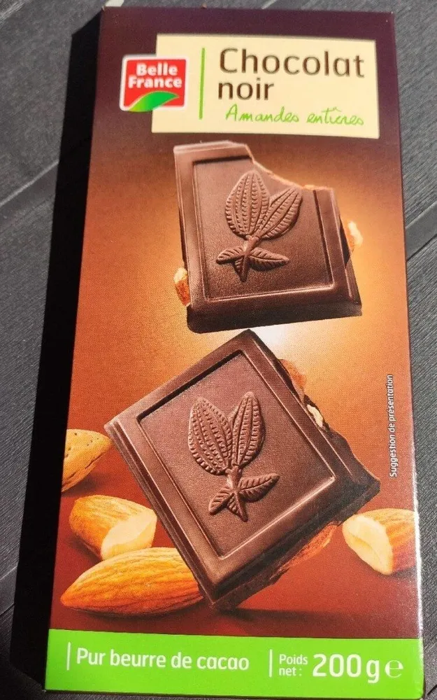 Chocolat Noir Amandes Entières