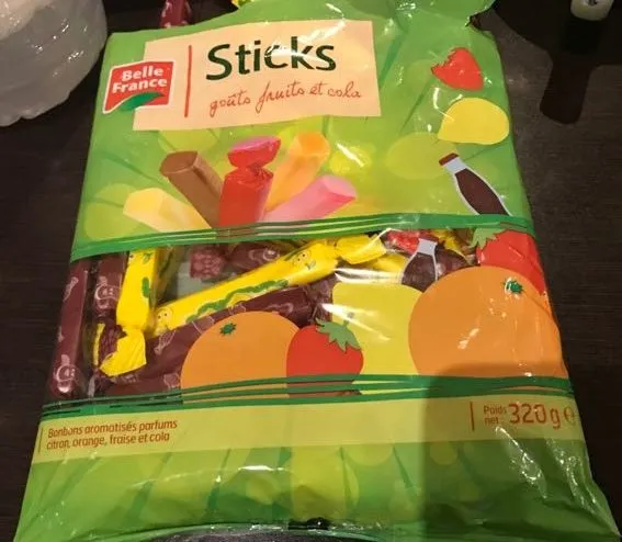 Sticks Gouts Fruit Et Cola