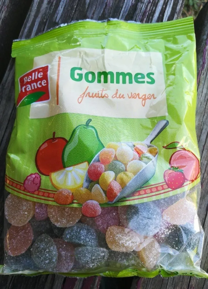 Gommes fruits du verger