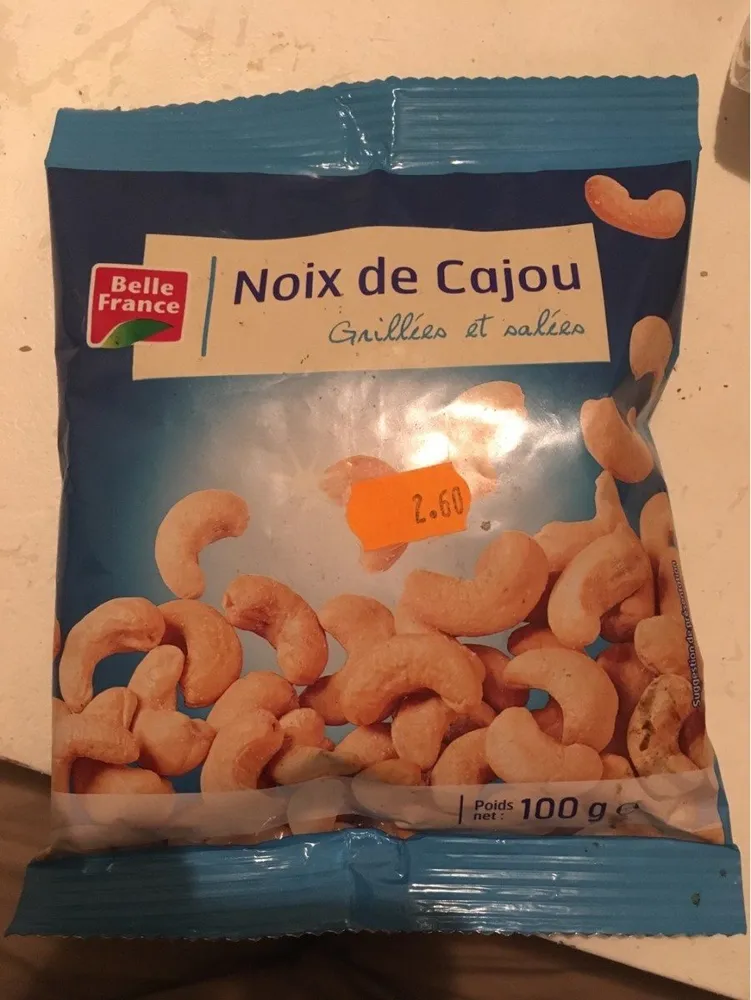 Noix de cajou grillées et salées