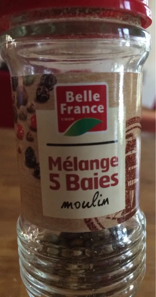 Moulin Poivre 5 Baies Grains 80ML Belle France