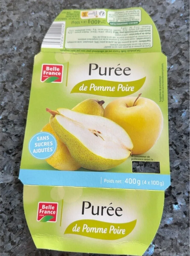 Compotes purée de pomme poire