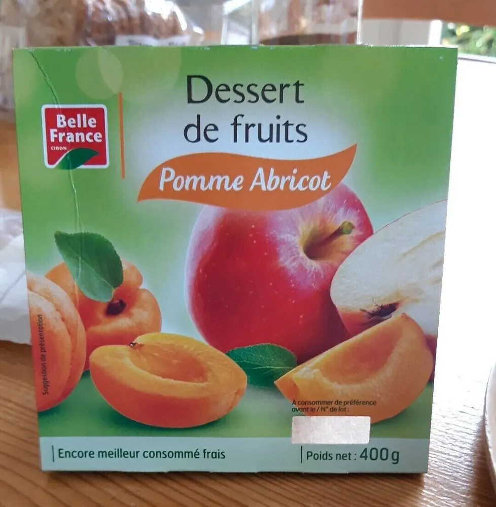 Dessert de fruits pomme abricot