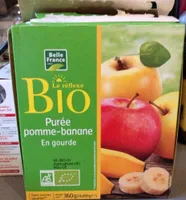 Purée pomme-banane en gourde