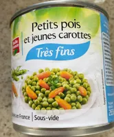 Petits pois et jeunes carottes