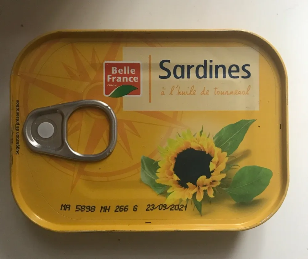 Sardines à l'huile de tournesol