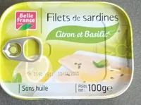 Filets de sardines citron et basilic