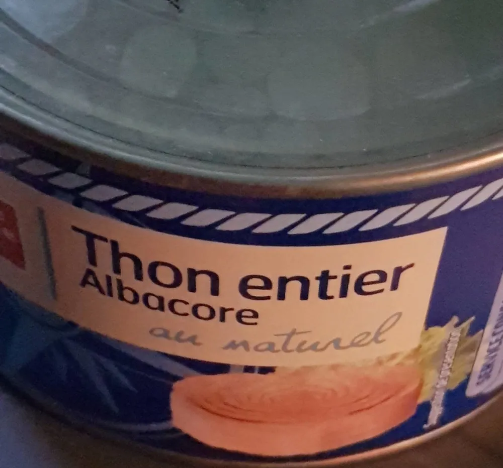 Thon entier albacore au naturel