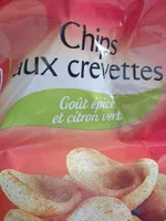Chips aux crevettes gout épicé et citron vert