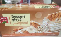 Dessert glacé vanille feuilleté caramel