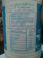 Lait Demi-Écrémé Stérilisé